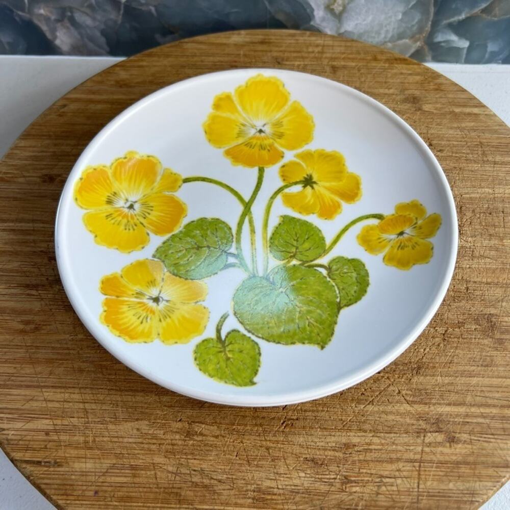 Noritake Progression China Salad Plate 8" Japan Flower Time Yellow 9072